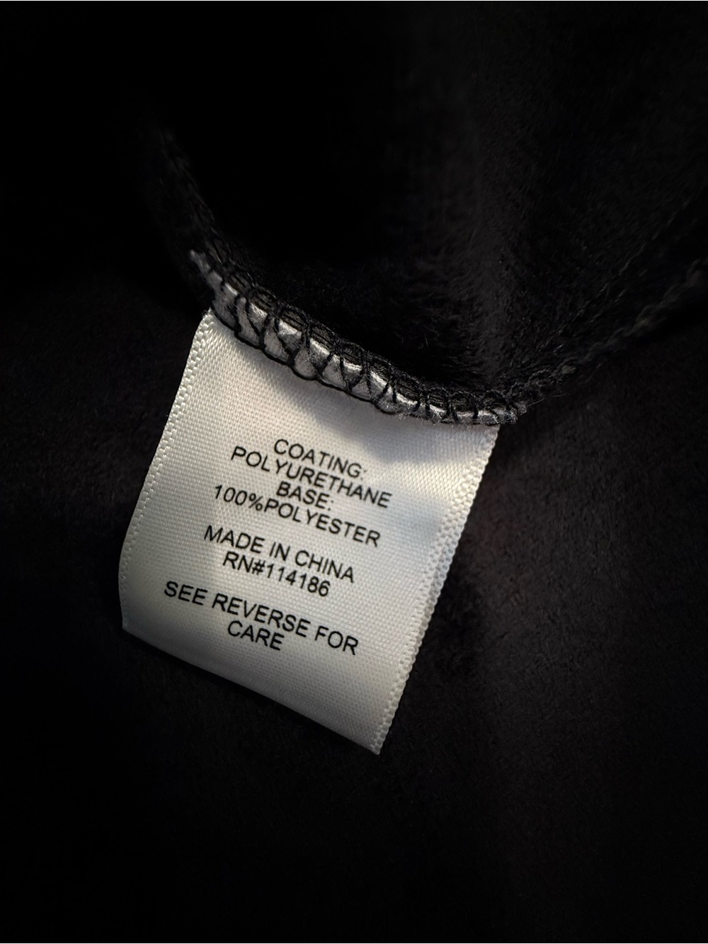Black faux leather shacket fleece lining quiet luxury biker goth grunge XS - Picture 6 of 12